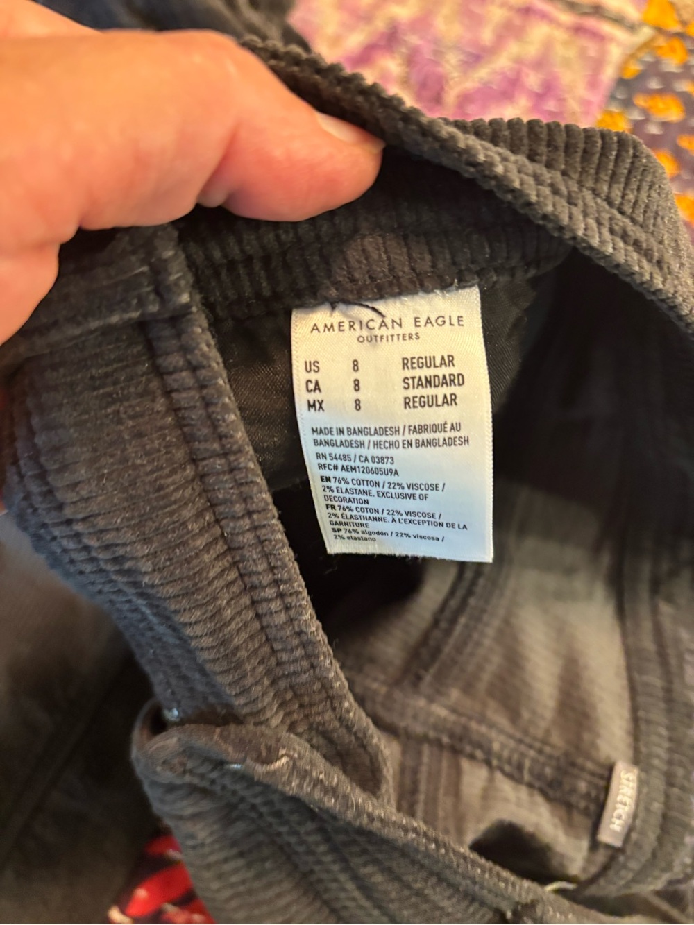 American Eagle stretch cargo corduroy pants - Picture 3 of 5